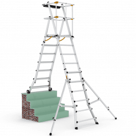 Mobile Aluminium Folding Telescopic Platform Step Ladder