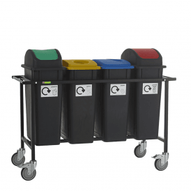Mobile Recycling Station with 4 Bins 65lt or 90lt