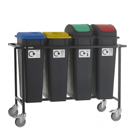 Mobile Recycling Station with 4 Bins 65lt or 90lt