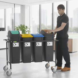 Mobile Recycling Station with 4 Bins 65lt or 90lt