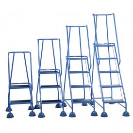 Mobile Safety Step Ladders Domed Feet 2, 3, 4 or 5 Anti Slip Treads