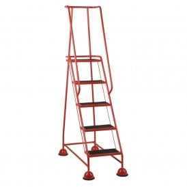 Mobile Safety Step Ladders Domed Feet 2, 3, 4 or 5 Anti Slip Treads