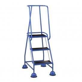 Mobile Safety Step Ladders Domed Feet 2, 3, 4 or 5 Ribbed Rubber Treads
