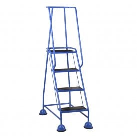 Mobile Safety Step Ladders Domed Feet 2, 3, 4 or 5 Ribbed Rubber Treads