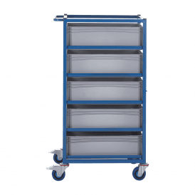 Mobile Trolley Rack with Euro Containers Height: 1175mm