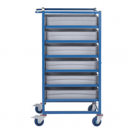 Mobile Trolley Rack with Euro Containers Height: 1175mm