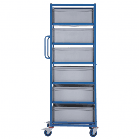 Mobile Trolley Rack with Euro Containers Height: 1680mm
