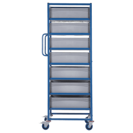 Mobile Trolley Rack with Euro Containers Height: 1680mm
