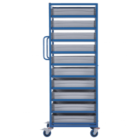 Mobile Trolley Rack with Euro Containers Height: 1680mm