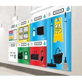 ModuLean Shadow Board Cleaning Station with Dustpan and Brush