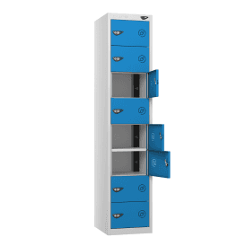 Multi Compartment Charging Locker 450mm Deep with a Dual USB A & USB C Port