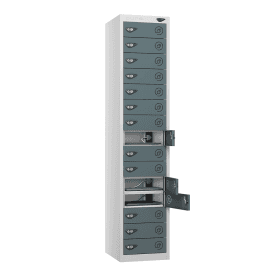 Multi Compartment Charging Locker 450mm Deep with a Standard UK 3-Pin Plug