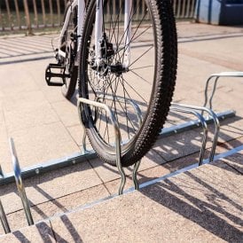 Multi-Flex Adjustable Width Floor Mounted Bike Rack 2 - 5 Bikes for up to 135mm Tyres
