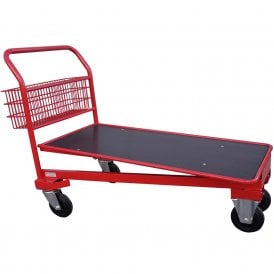 Nestable Cash and Carry Trolley with rear basket 500kg