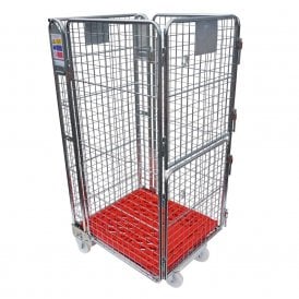 Nestable Roll Pallets with plastic base 3 or 4 sided