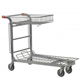 Nestable Stock Trolley with folding basket 500kg