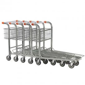 Nestable Stock Trolley with rear basket 500kg