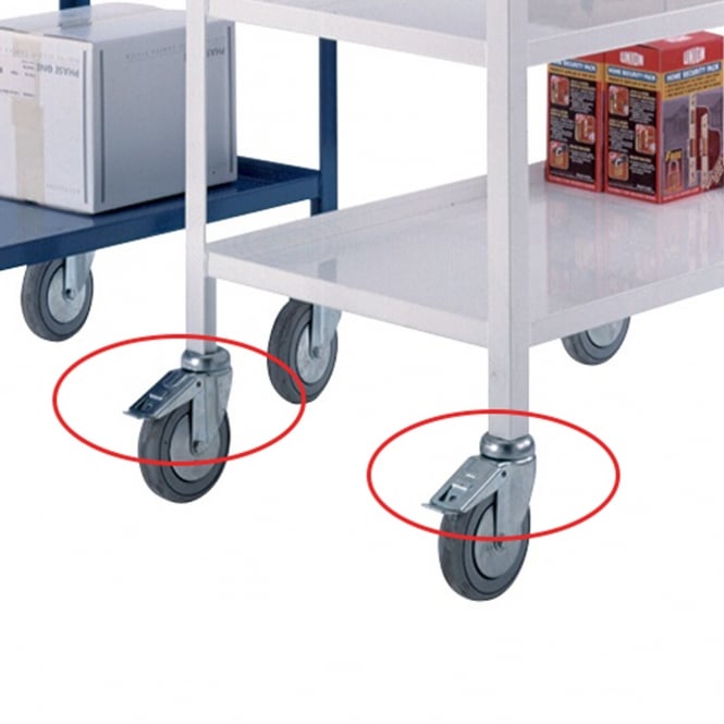 Optional Total Stop Brakes for Tray Trolleys Per Pair