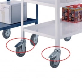 Optional Total Stop Brakes for Tray Trolleys Per Pair