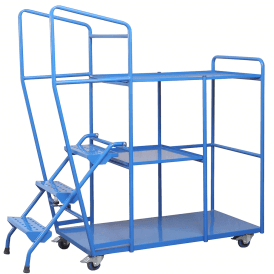 Order Picking Trolley with 2 and A Half Steel Shelves 240kg