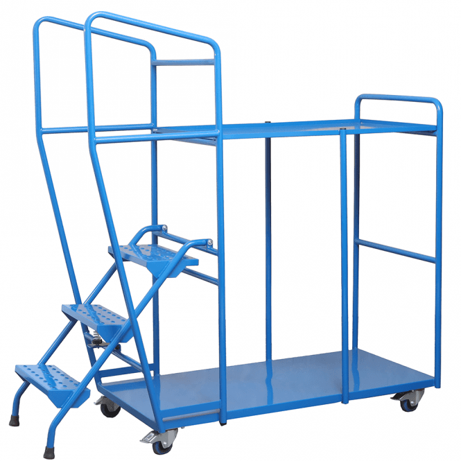 Order Picking Trolley with 2 Steel Shelves 210kg