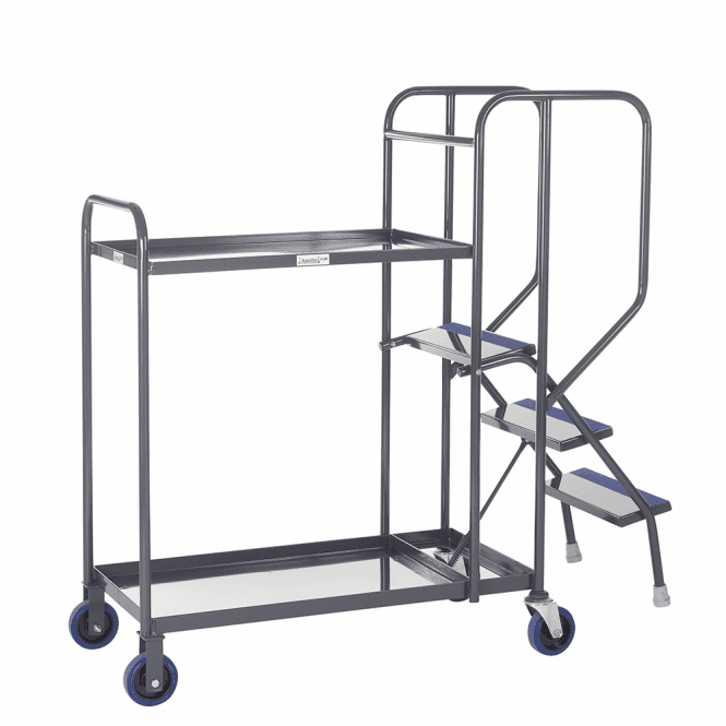 Order Picking Trolley with 2 Steel Shelves 300kg