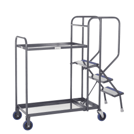 Order Picking Trolley with 2 Steel Shelves 300kg