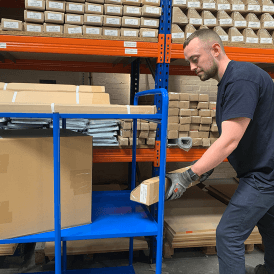 Order Picking Trolley with 3 Steel Shelves 270kg