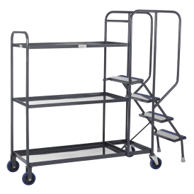 Order Picking Trolley with 3 Steel Shelves 300kg