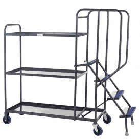 Order Picking Trolley with 3 Steel Shelves 300kg