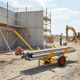 Pipe & Tube Trolley Pneumatic Tyres 200kg