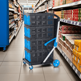 Plastic Clever Folding Box/Shelf Trolley 70kg