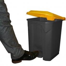 Plastic Pedal Bins with Coloured Lid 30lt, 50lt & 80lt