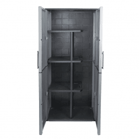 Plastic Utility Cupboard with Three Half Shelves