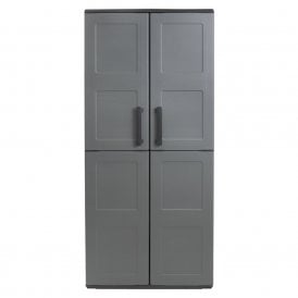 Plastic Utility Cupboard with Three Half Shelves