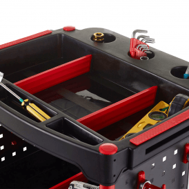Plastic Workshop/Tool 3 Shelf Tray Trolley 100kg