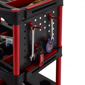 Plastic Workshop/Tool 3 Shelf Tray Trolley 100kg