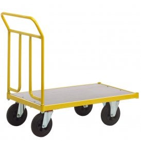 Platform Trolley 1250 x 600mm with Solid Rubber or Pneumatic Wheels 400kg