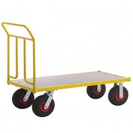 Platform Trolley 1250 x 600mm with Solid Rubber or Pneumatic Wheels 400kg