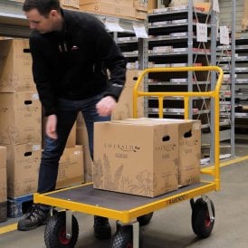 Platform Trolley 1250 x 600mm with Solid Rubber or Pneumatic Wheels 400kg