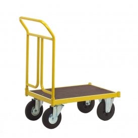 Platform Trolley 750 x 500mm with Solid Rubber or Pneumatic Wheels 400kg