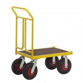 Platform Trolley 750 x 500mm with Solid Rubber or Pneumatic Wheels 400kg