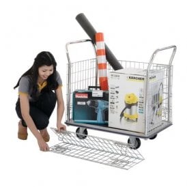 Platform Trolley Mesh Hinged & Removable Sides 370kg