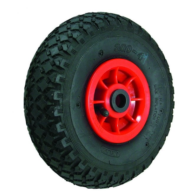 Pneumatic Wheels Plastic Centre Plain Bearing