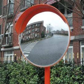 Premium Outdoor Traffic Mirror with Hood