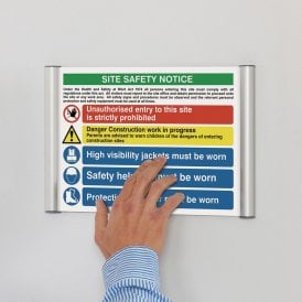 Quick-Sign Snap Frame Sign System