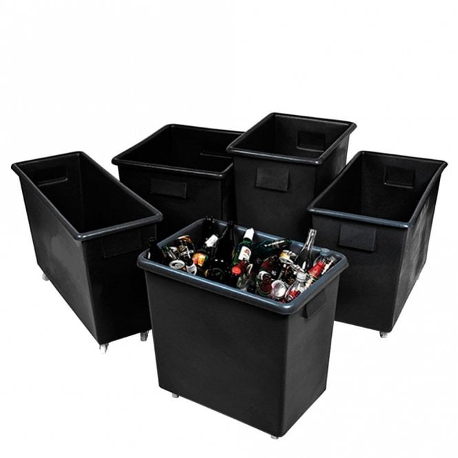 Recycled Plastic Black Bottle Skips/Mobile Containers