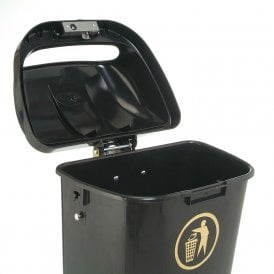 Regent Hooded Top Wall/Post Mounted Bin 50lt