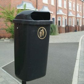 Regent Hooded Top Wall/Post Mounted Bin 50lt