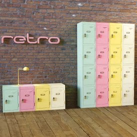 Retro Steel Locker with Cam/Key Lock 300mm Depth